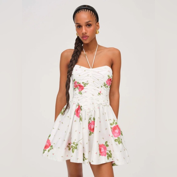 For Love And Lemons Dresses & Skirts - For Love & Lemons Rosebud corset mini dress in white Size XS NWT